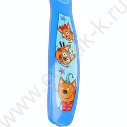 Зубная щетка фигурная для детей Три Кота синяя NEW | Фото 5