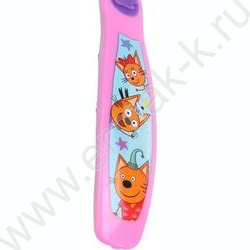 Зубная щетка фигурная для детей Три Кота сиреневая NEW | Фото 5