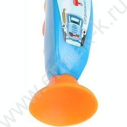 Зубная щетка на присоске для детей Синий трактор голубая NEW | Фото 5