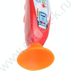 Зубная щетка на присоске для детей Синий тракор красная NEW | Фото 5