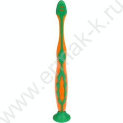 Зубная щетка на присоске для детей Синий тракор оранжевая NEW | Фото 2