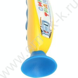 Зубная щетка на присоске для детей Синий тракор желтая NEW | Фото 5