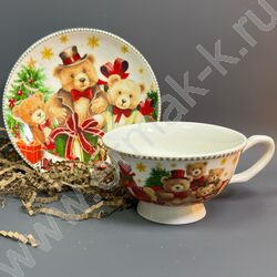 Набор посуды: Кружка и блюдце керам 180мл  "Медвежата" NEW | Фото 2