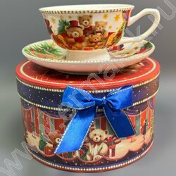 Набор посуды: Кружка и блюдце керам 180мл  "Медвежата" NEW | Фото 5