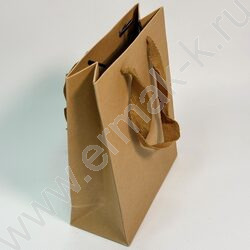 Пакет крафт 20*15*7см. /260гр., ручка-тесьма NEW | Фото 2