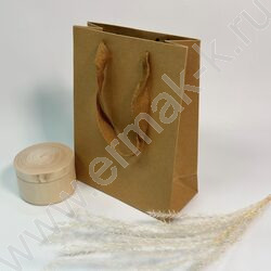 Пакет крафт 28*20*10см. /260гр., ручка-тесьма NEW | Фото 5