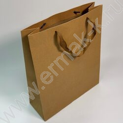 Пакет крафт 30*28*10см. /260гр., ручка-тесьма NEW | Фото 2