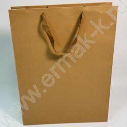 Пакет крафт 40*30*10см. /260гр., ручка-тесьма NEW | Фото 1