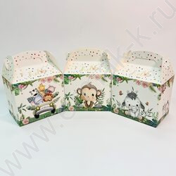 Коробочка "Зверята" 14*12*10см. /250гр., ассорти NEW | Фото 1