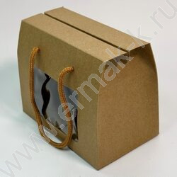 Коробка с окном 15*12*9см. /350гр., ручка NEW | Фото 3