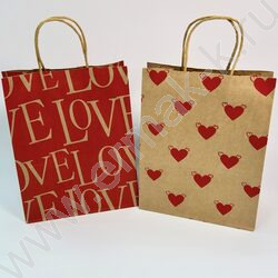 Пакет крафт 27*21*11см. "Love" /120гр. NEW | Фото 3