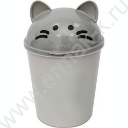 Контейнер д/бумаг настольный 17*11.5*8см "Ghost Meow" с крышкой в кошачьей тематике /серый NEW | Фото 1