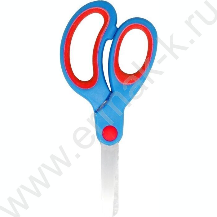 Ножницы для левшей 14,1см детские "Cosmo. Left Hand" с закругл. лезвиями, сине-красными ручками | Фото 1