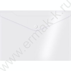 Папка-конверт на кнопке А5 прозрачный 180мкм NEW | Фото 1