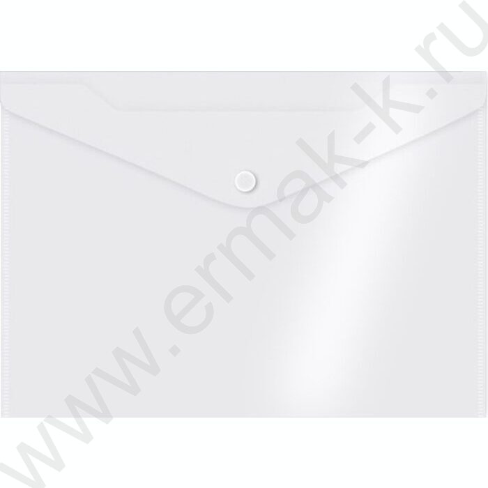 Папка-конверт на кнопке А5 прозрачный 180мкм | Фото 1