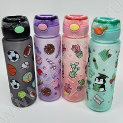 Бутылка для воды с трубочкой /ассорти 4вида NEW | Фото 1