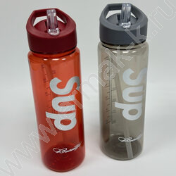 Бутылка для воды 700мл. с трубочкой /ассорти 4вида NEW | Фото 3