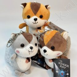 Брелок мягкий Енот с хвостом, 17см. /вссорти NEW | Фото 1