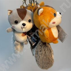 Брелок мягкий Енот с хвостом, 17см. /вссорти NEW | Фото 5