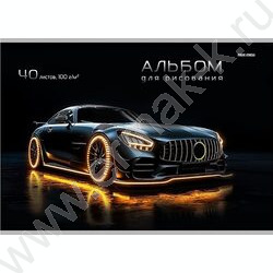 Альбом д/рисования 40л "Стильные автомобили-1" ассорти NEW | Фото 3