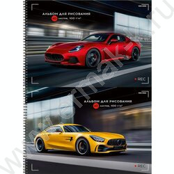 Альбом д/рисования-спираль 40л "Шикарные автомобили-5" ассорти NEW | Фото 1