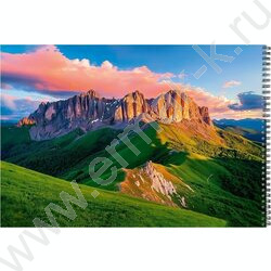 Альбом д/рисования-спираль 48л "Солнечные горы" NEW | Фото 3