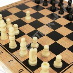 Шахматы деревянные 24*12*3 см, фигуры пластик NEW | Фото 2
