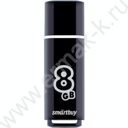 Съемный носитель информации  8GB USB Flash Drive <USB 2.0> черный "Glossy" NEW | Фото 1