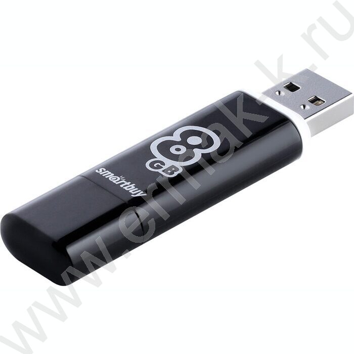 Съемный носитель информации  8GB USB Flash Drive <USB 2.0> черный "Glossy" | Фото 2