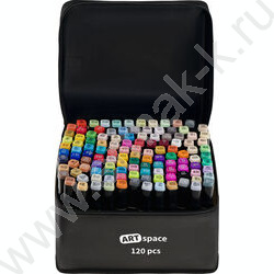 Маркер для скетчинга /набор 120цв/ двусторонний 1-6мм /сумка NEW | Фото 2