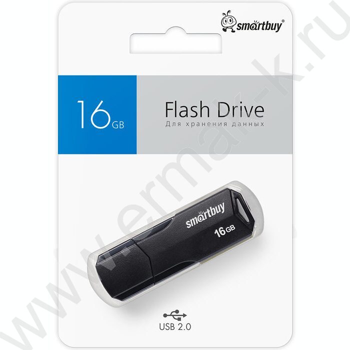 Съемный носитель информации 16GB USB Flash Drive <USB 2.0> черный "Clue" | Фото 4