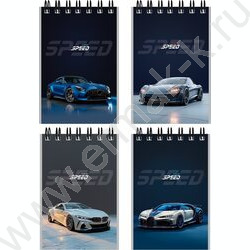 Блокнот  40л А7 спираль "Красивые автомобили-8" ассорти NEW | Фото 1