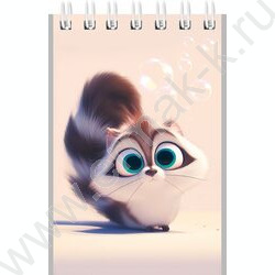 Блокнот  40л А7 спираль "Милые животные-8" ассорти NEW | Фото 5