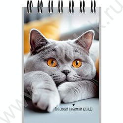 Блокнот  40л А7 спираль "Милые коты-3" ассорти NEW | Фото 5