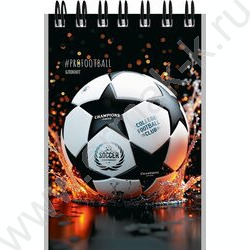 Блокнот  40л А7 спираль "Разные футбольные мячи-14" ассорти NEW | Фото 3