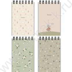 Блокнот  40л А7 спираль "Уютный дизайн" ассорти NEW | Фото 1