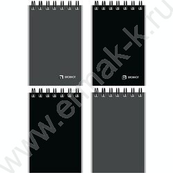 Блокнот  40л А7 спираль "Чёрно-серый дизайн" ассорти NEW | Фото 1