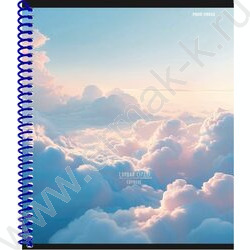 Тетрадь  48л клетка/спираль "Полёт над облаками" /софт-тач mix NEW | Фото 4