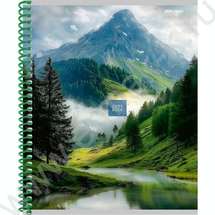 Тетрадь  48л клетка/спираль "Горные вершины" /твин-лак mix | Фото 4