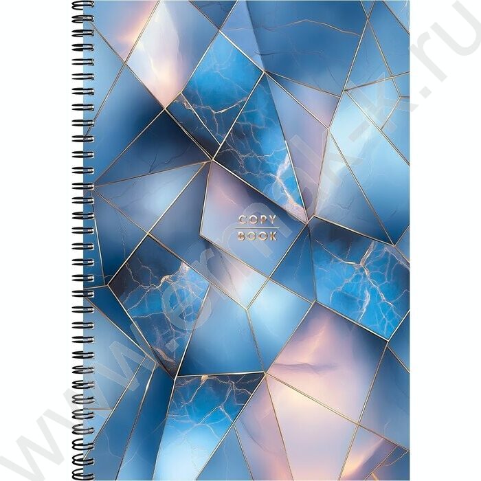 Тетрадь  60л А4 клетка/спираль "Красивый мрамор" | Фото 1