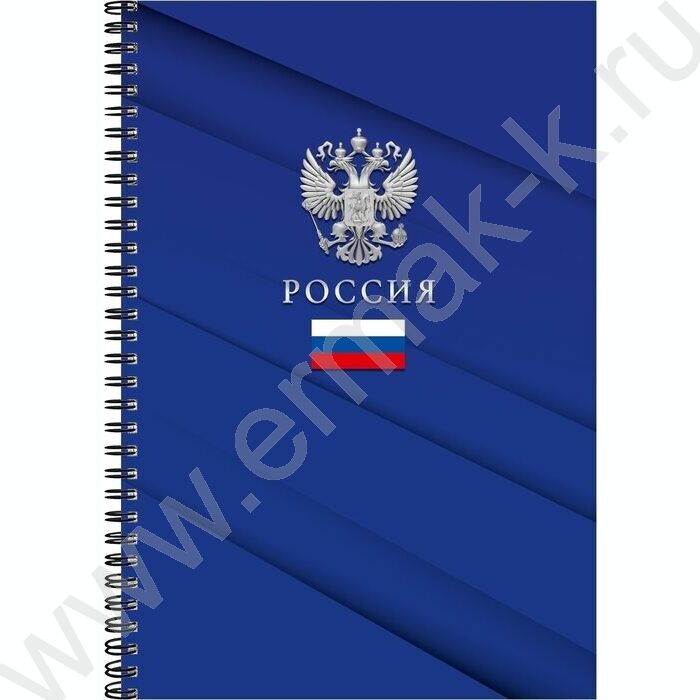 Тетрадь  60л А4 клетка/спираль "Символика России-7" | Фото 1