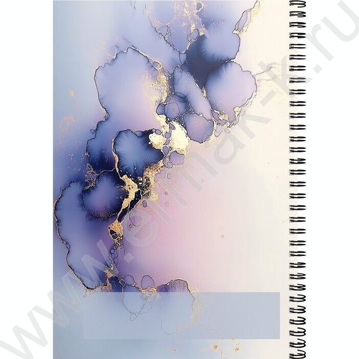 Тетрадь  80л А4 клетка/спираль "Абстрактный мрамор" | Фото 3