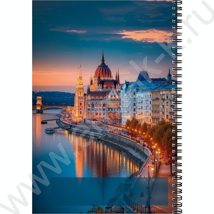 Тетрадь  80л А4 клетка/спираль "Город на воде-4" | Фото 3