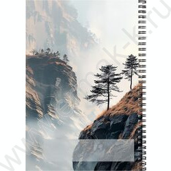 Тетрадь  80л А4 клетка/спираль "Скалистый пейзаж" NEW | Фото 3
