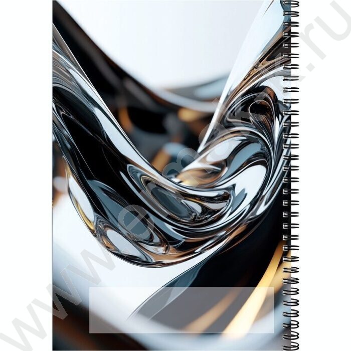 Тетрадь  96л А4 клетка/спираль "Жидкий металл" | Фото 3