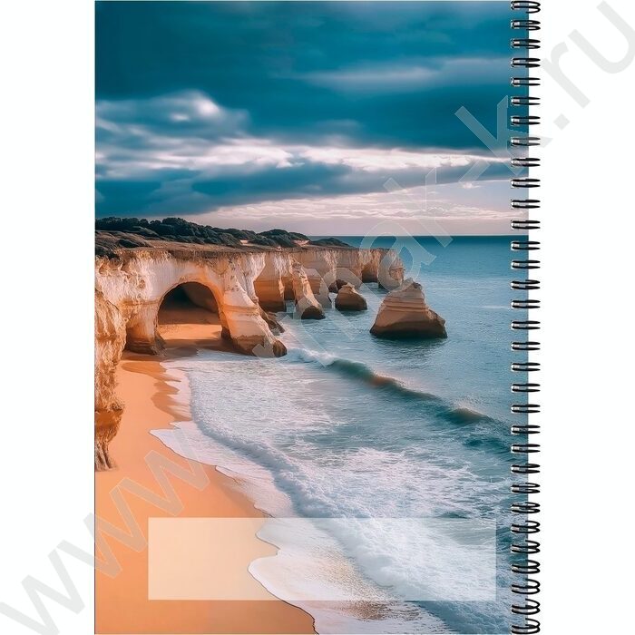 Тетрадь  96л А4 клетка/спираль "Песчаное побережье" | Фото 3