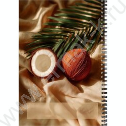 Тетрадь  96л А4 клетка/спираль "Кокос и лист пальмы" NEW | Фото 3