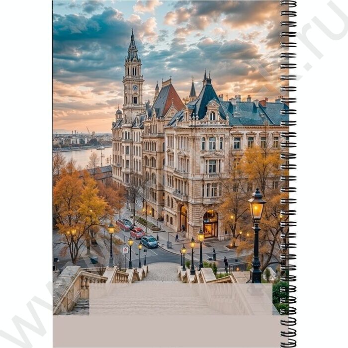 Тетрадь  96л А4 клетка/спираль "Красивый город-5" | Фото 3