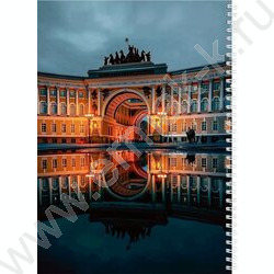 Тетрадь  96л А4 клетка/спираль "Красивая архитектура-9" /софт-тач/ NEW | Фото 3