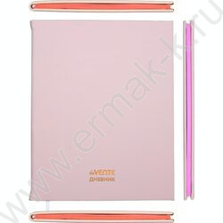 Дневник 1-11кл. /тв.обл. /иск.кожа, с двухцветным срезом /ляссе /нежно-розовый "Color Mix" NEW | Фото 2